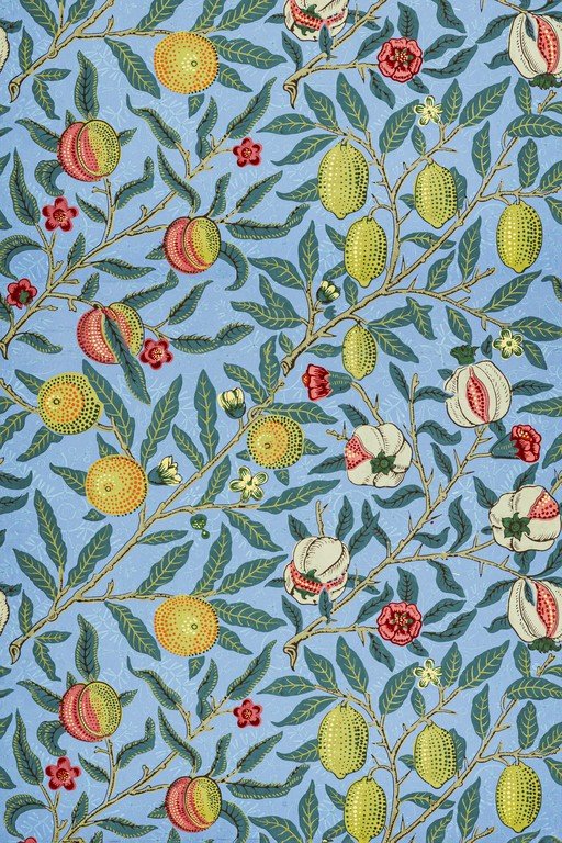 William Morris Fruit and Flower Pattern Wallpaper