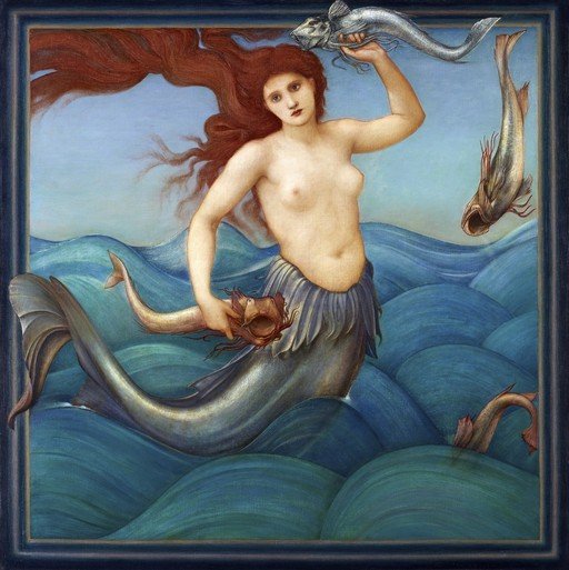 Mermaid with Fish in the Ocean