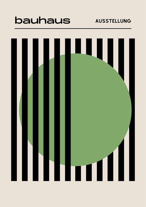 Bauhaus Exhibition Poster with Geometric Design
