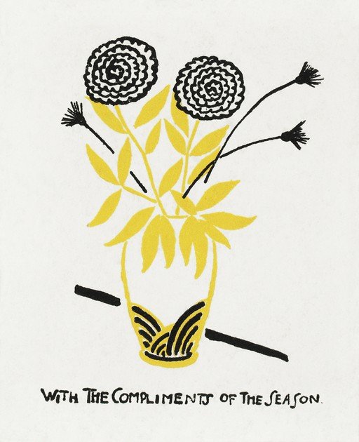 Floral Illustration with Seasonal Greetings