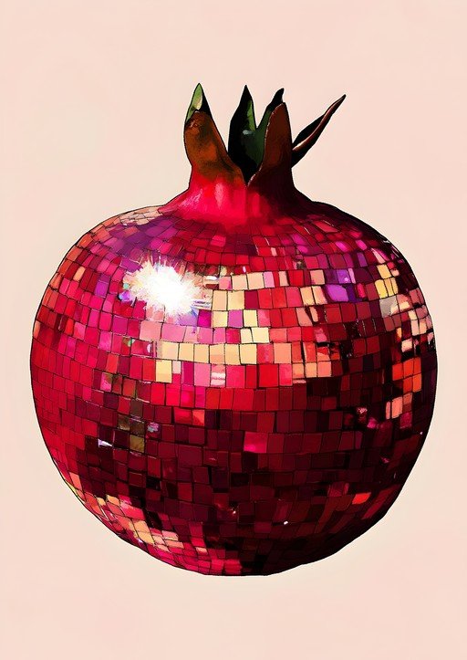 Disco Pomegranate Art