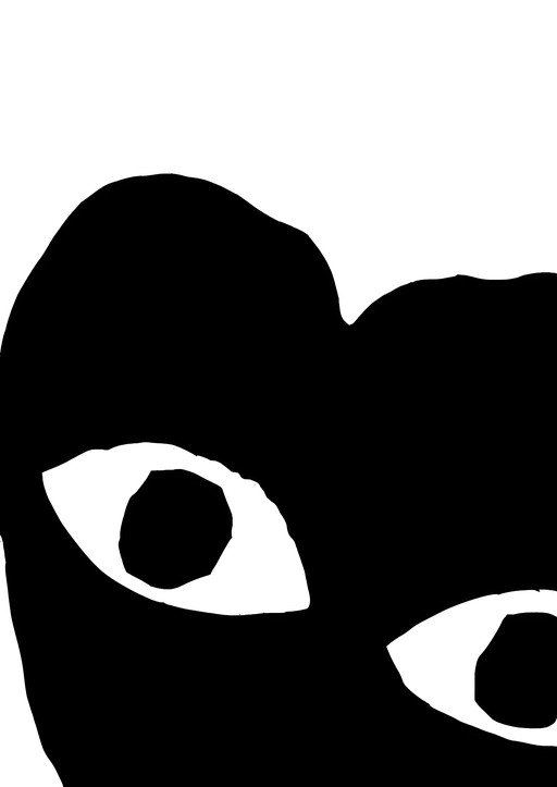 Black Heart with Eyes Graphic