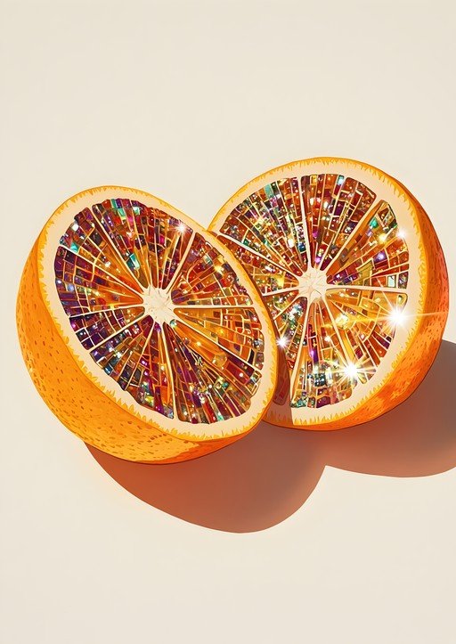 Sparkling Orange Halves