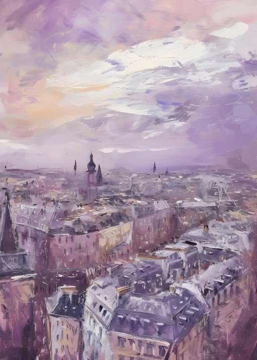 Impressionist Cityscape Painting