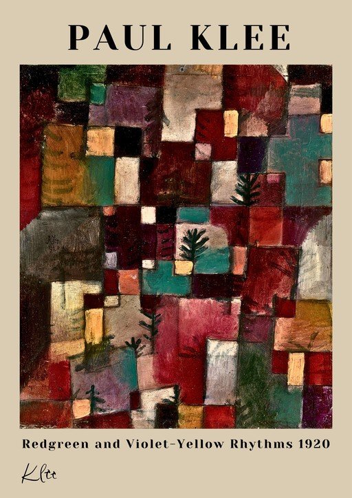 Paul Klee's Redgreen and Violet-Yellow Rhythms 1920