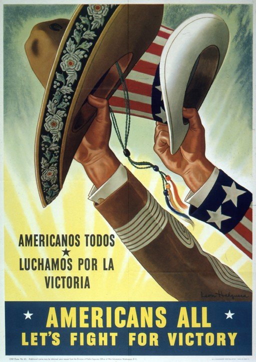 Americans All Let's Fight for Victory Poster