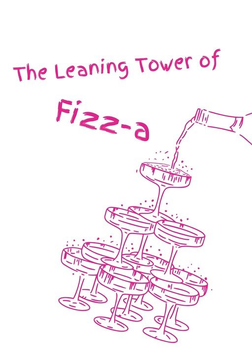 Leaning Tower of Fizz-a Champagne Glasses