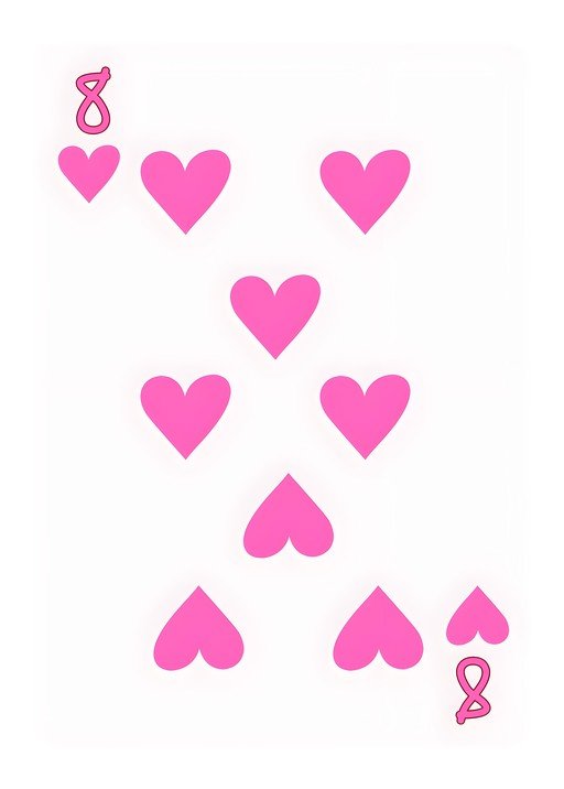 Eight of Hearts Playing Card