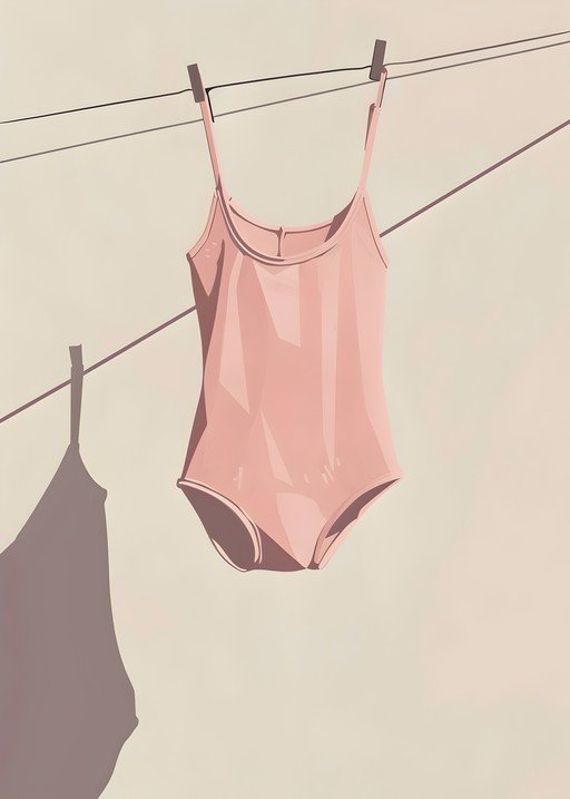 Pink Leotard Drying on Clothesline