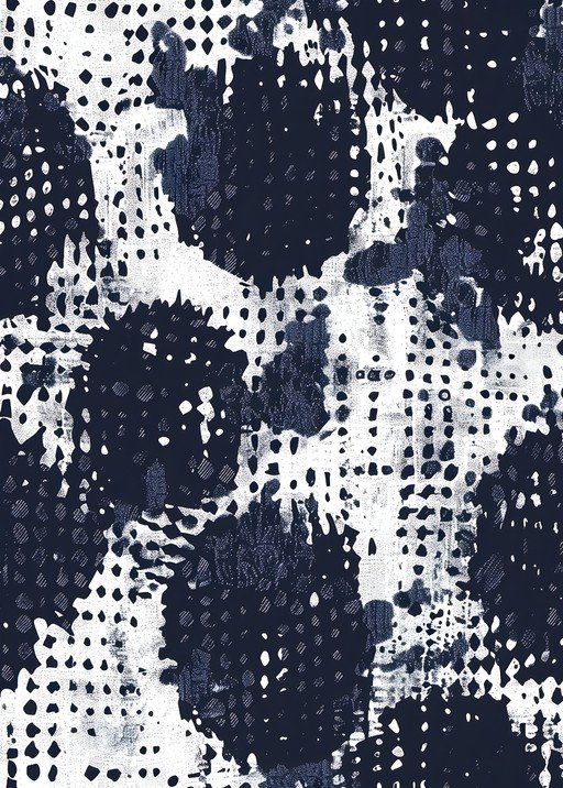Abstract Dark Blue and White Textured Pattern