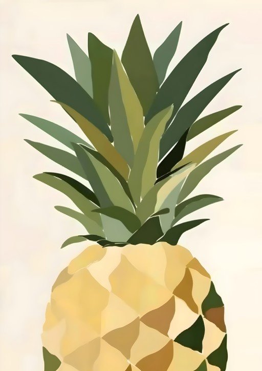 Stylized Pineapple Illustration