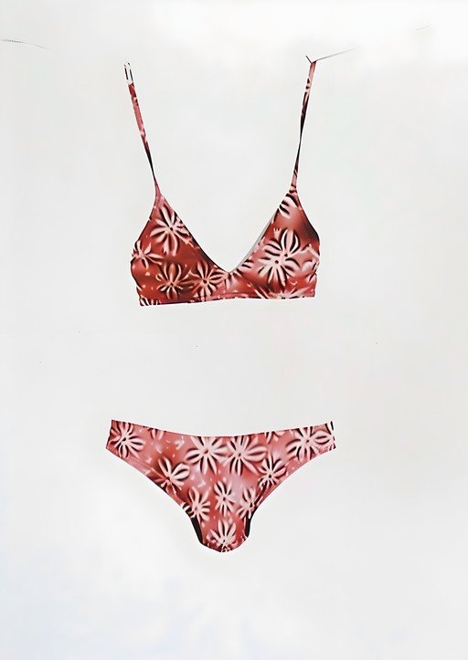 Red Floral Bikini Set