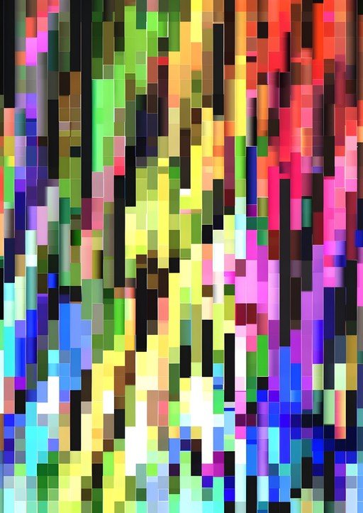Abstract Pixelated Rainbow Vertical Stripes