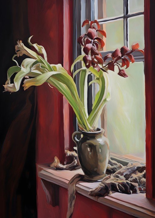 Still Life with Orchids and Dried Elements