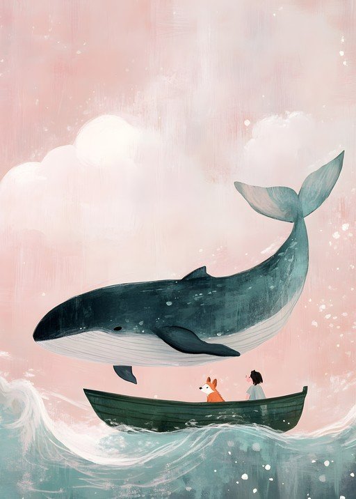 Whimsical Whale and Boat Adventure