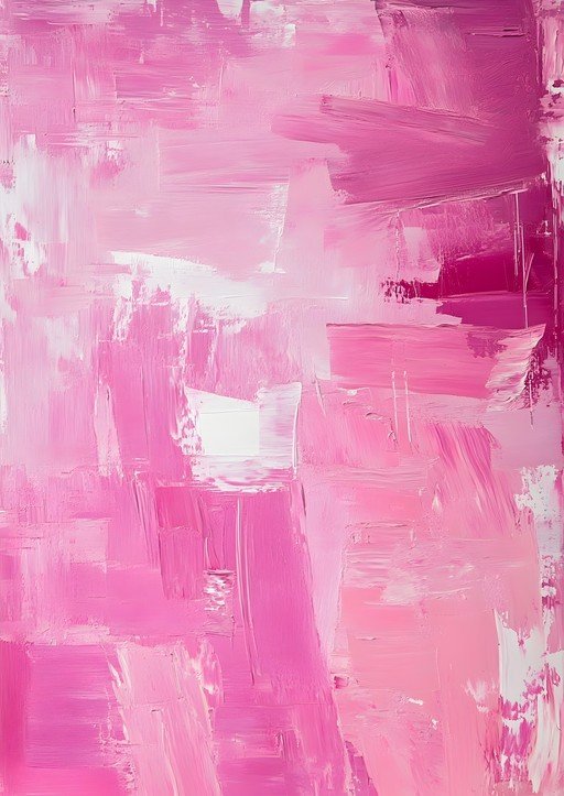 Abstract Pink Brushstroke Painting