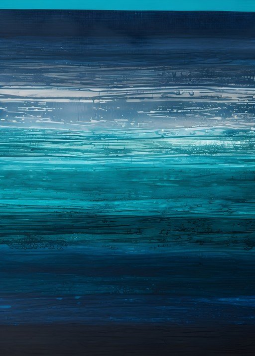 Abstract Horizontal Blue and Teal Strokes