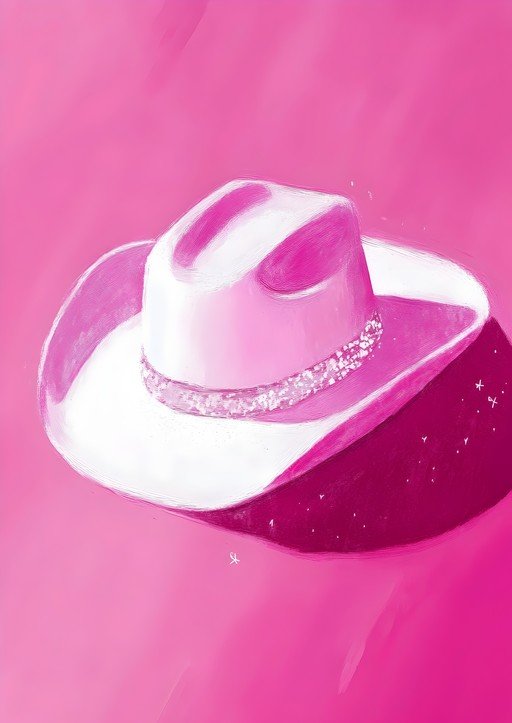 Pink Cowboy Hat with Glitter Band
