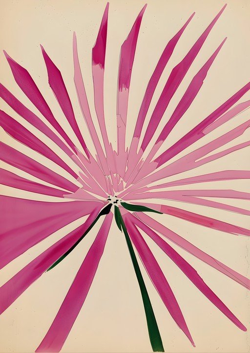 Abstract Pink Flower Petals Radiating Outward