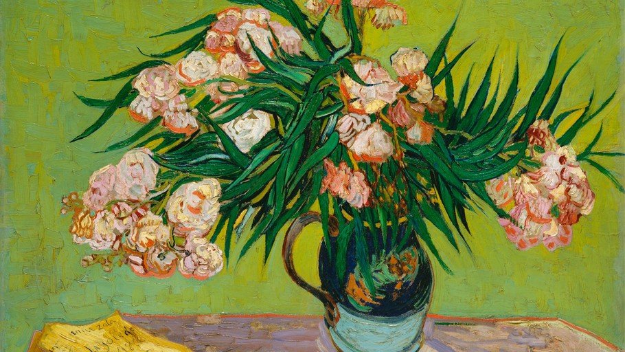 Oleanders in a Jug by Vincent van Gogh