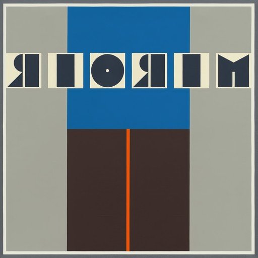 Abstract Geometric Composition with Bold Colors and Shapes