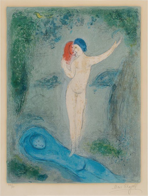 Marc Chagall's "The Lovers in the Blue Landscape"