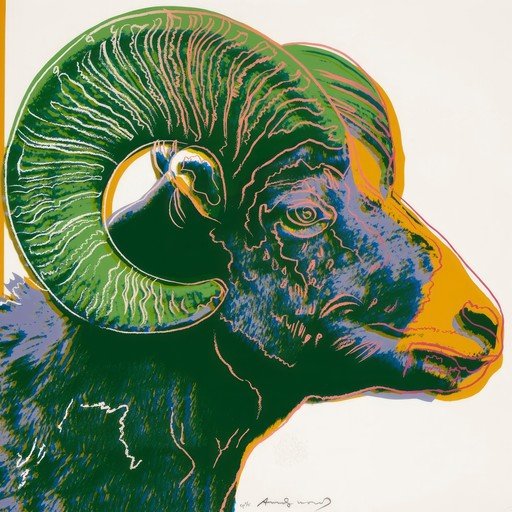 Andy Warhol's Bighorn Sheep Pop Art Print