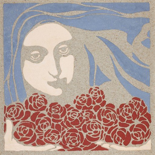 Art Nouveau Woman with Roses