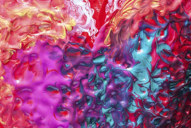 Vibrant Abstract Paint Swirls
