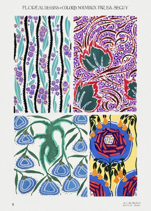 Floral Designs and New Colors by E.A. Séguy