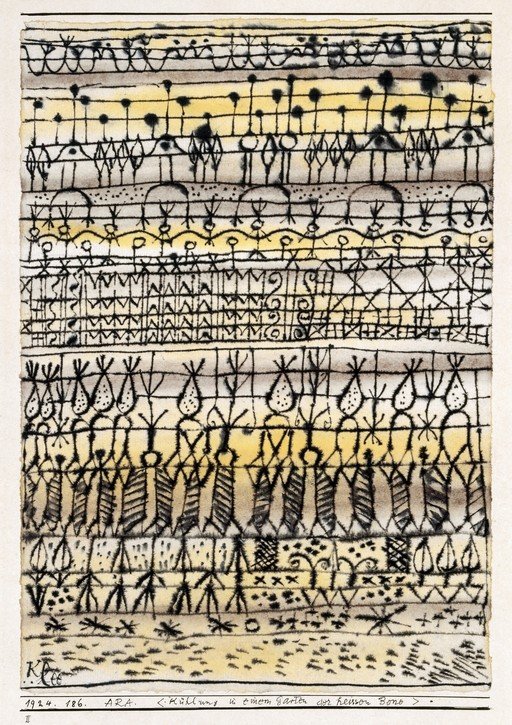 Paul Klee's "Cooling in a Garden of the Baroness Bone"
