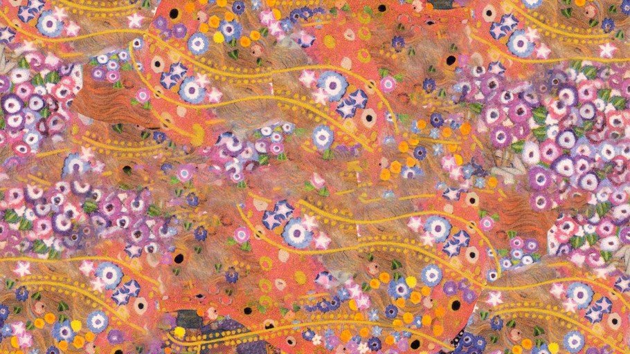 Gustav Klimt's "The Kiss" - Floral Pattern Detail