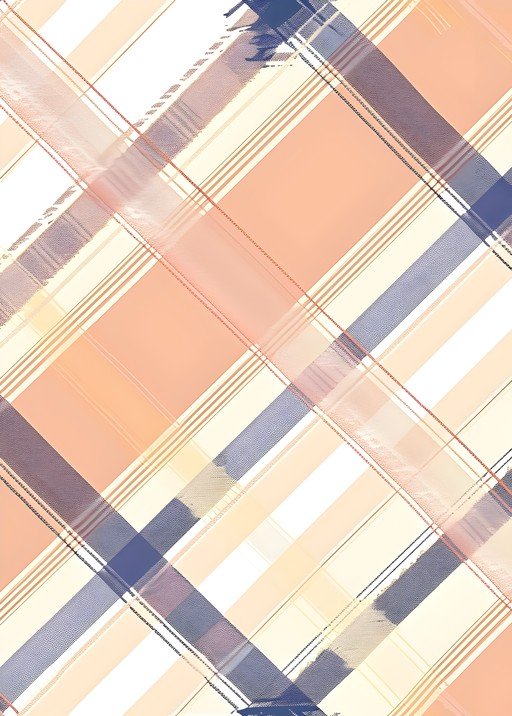 Soft Plaid Pattern with Peach and Blue Tones
