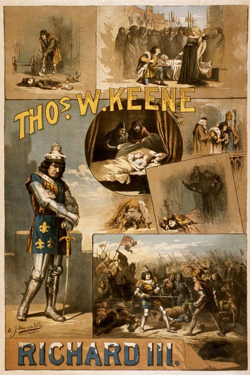 Richard III Theatre Poster Featuring Thomas W. Keene