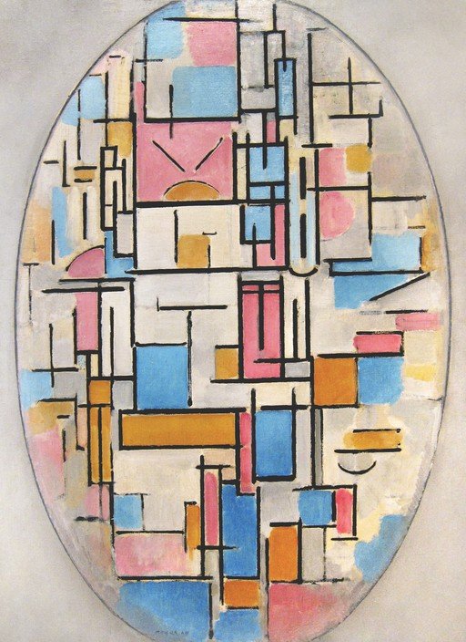 Composition with Yellow, Blue, and Red