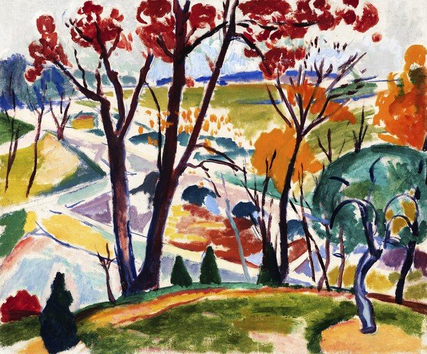 Vibrant Fauvist Landscape Painting