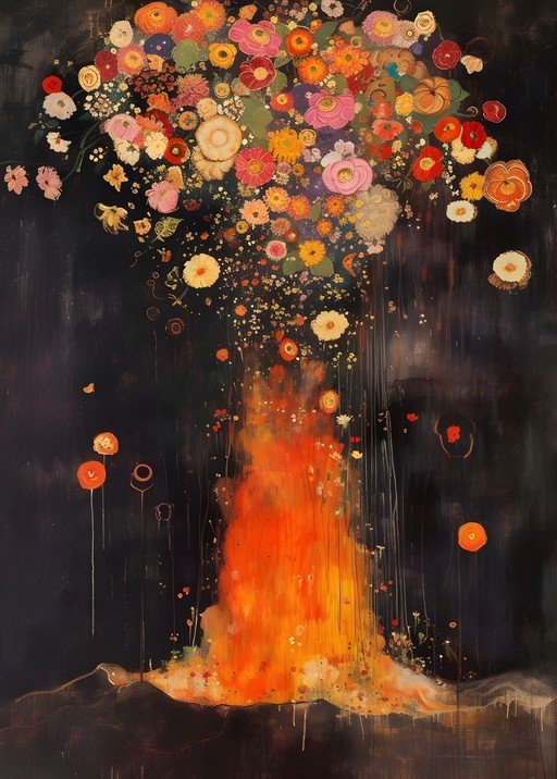Explosion of Flowers and Fire