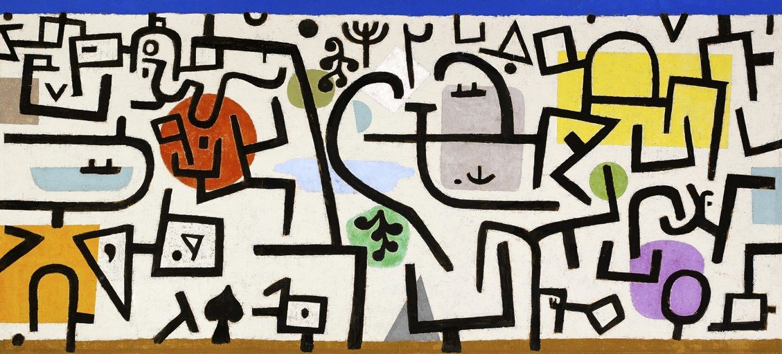 Abstract Composition with Figures and Shapes