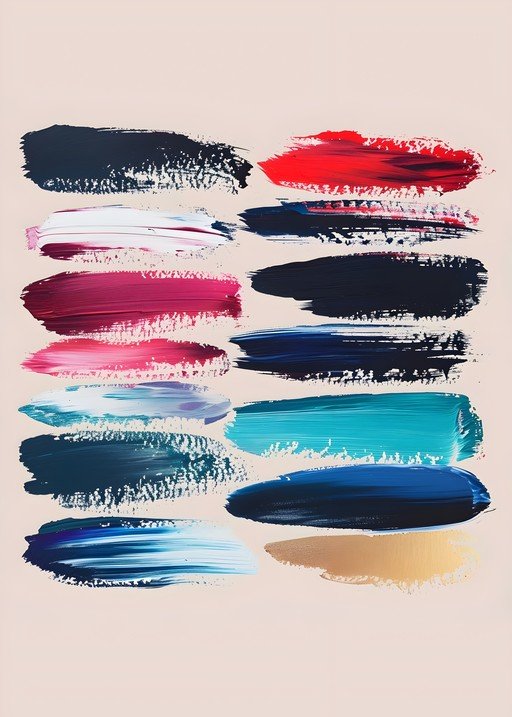 Abstract Paint Swatches in Rich Colors