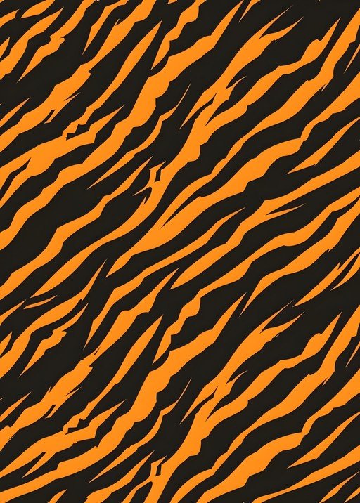 Bold Orange and Black Tiger Stripe Pattern
