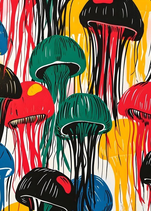 Vibrant Jellyfish Pattern