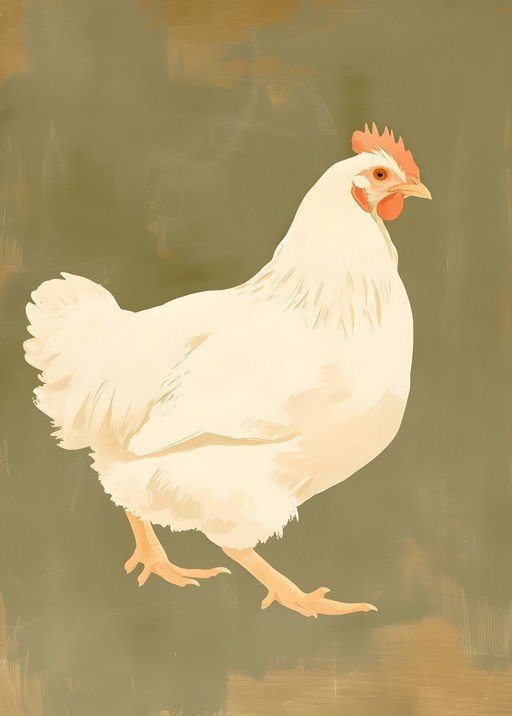 Elegant White Hen Portrait