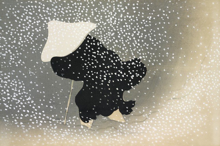 Figure in Snowstorm