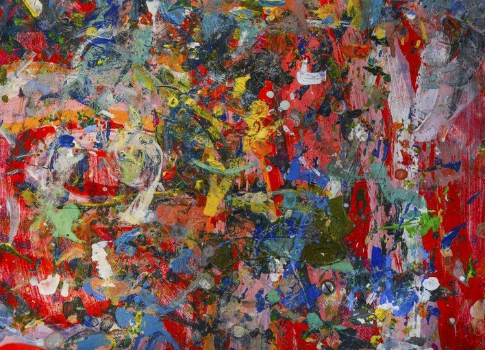 Abstract Expressionist Paint Splatter Background