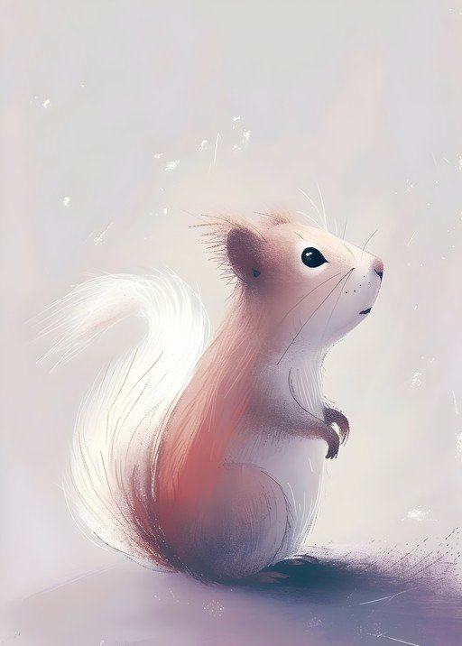 Whimsical Squirrel Illustration