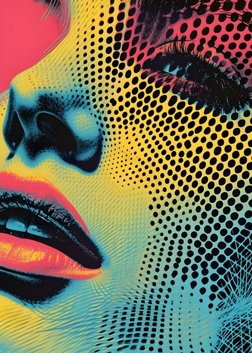 Pop Art Portrait of a Woman's Face