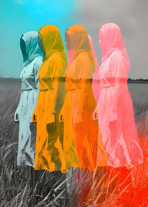 Multiple Figures in Vibrant Hues