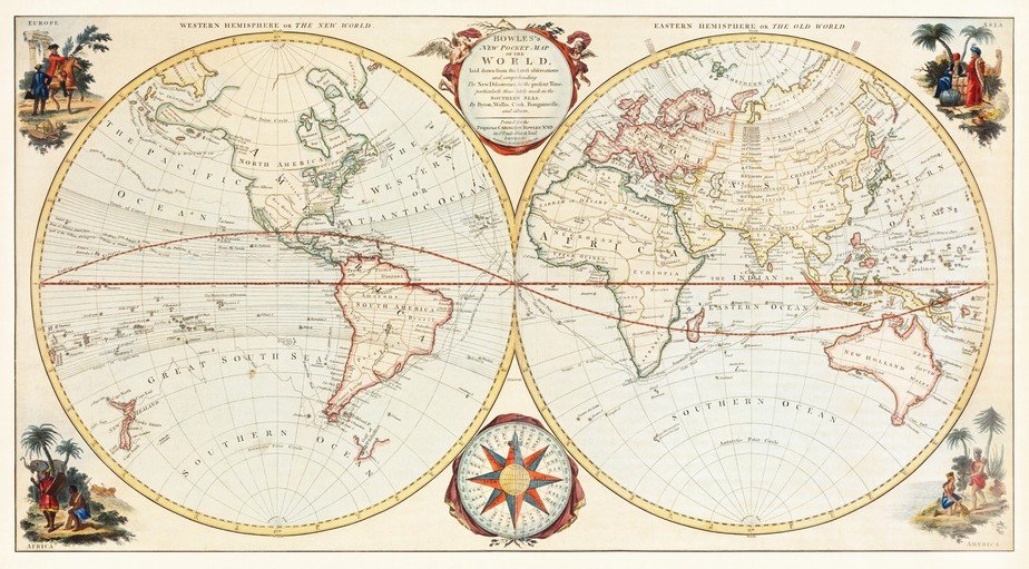 Howles's New Pocket Map of the World