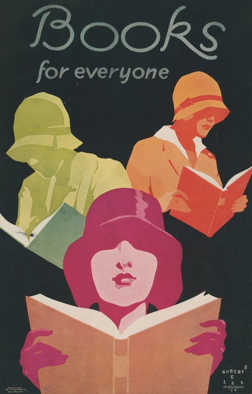 Art Deco Poster: Books for Everyone