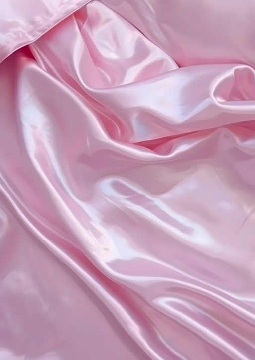 Luxurious Pink Silk Fabric with Draping Folds